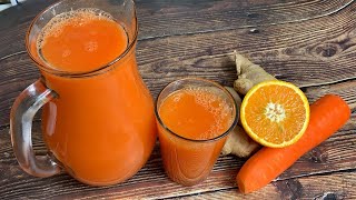 CARROT AND GINGER JUICE || DRINK FOR GLOWING SKIN || TERRI-ANN’S KITCHEN