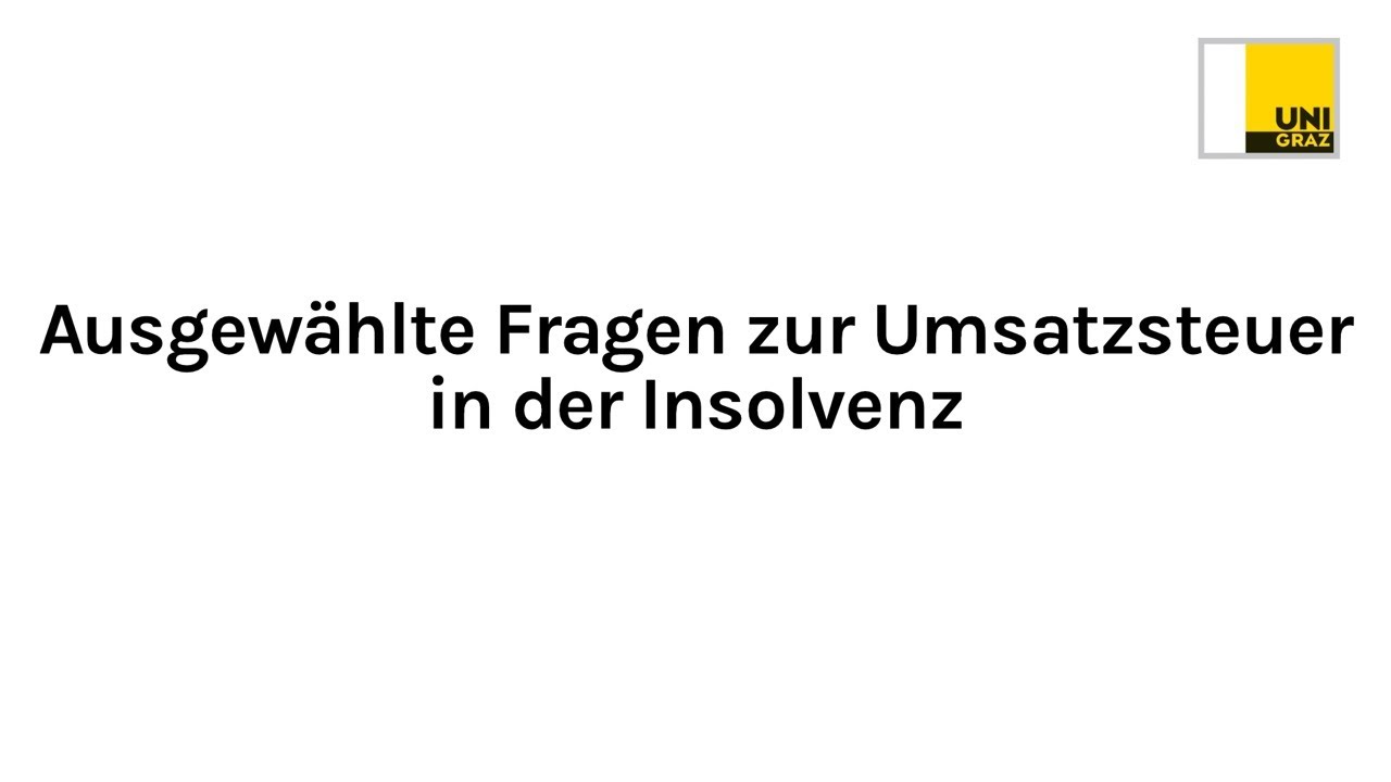 New Ausgewählte Fragen zur Umsatzsteuer in der Insolvenz | Forum Steuerrecht
