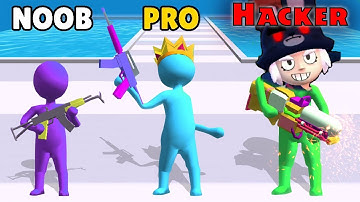 NOOB vs PRO vs HACKER in Gun Clash 3D