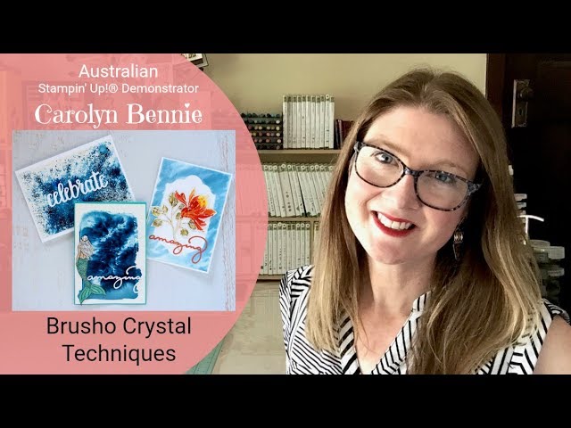 Beautiful Day with Brusho Watercolor Crystals - Spritzing Technique -  LovenStamps