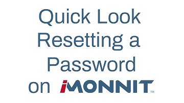 Quick Look: Password Reset in iMonnit