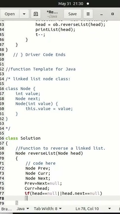 Reverse Linked List | Java | Nataraja Murthy #reverse #linkedlist #java ...