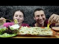 СЕМЕЙНЫЙ МУКБАНГ ВАРЕНИКИ С КАРТОШКОЙ | FAMILY MUKBANG DUMPLINGS WITH POTATOES #dumplings #mukbang