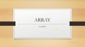 Lecture : 9 || How to implement Array in c# in Hindi/Urdu part 1