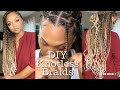 Braiding my Own Hair!| Blonde Ombre' Knotless Braids | Braid School Ep. 23
