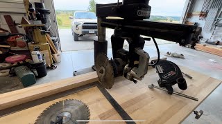 Full Vintage Delta Rockwell Turret Radial Arm Saw Tune-up and Table Replacement Guide