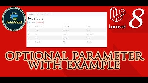 13- Optional Parameter Laravel 8 with Example (Hindi/Urdu)