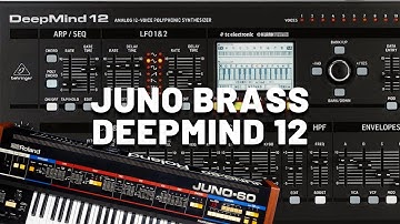 Juno 60 Brass Sound with Behringer DeepMind 12 [Synthesizer Demo] (No Talking)