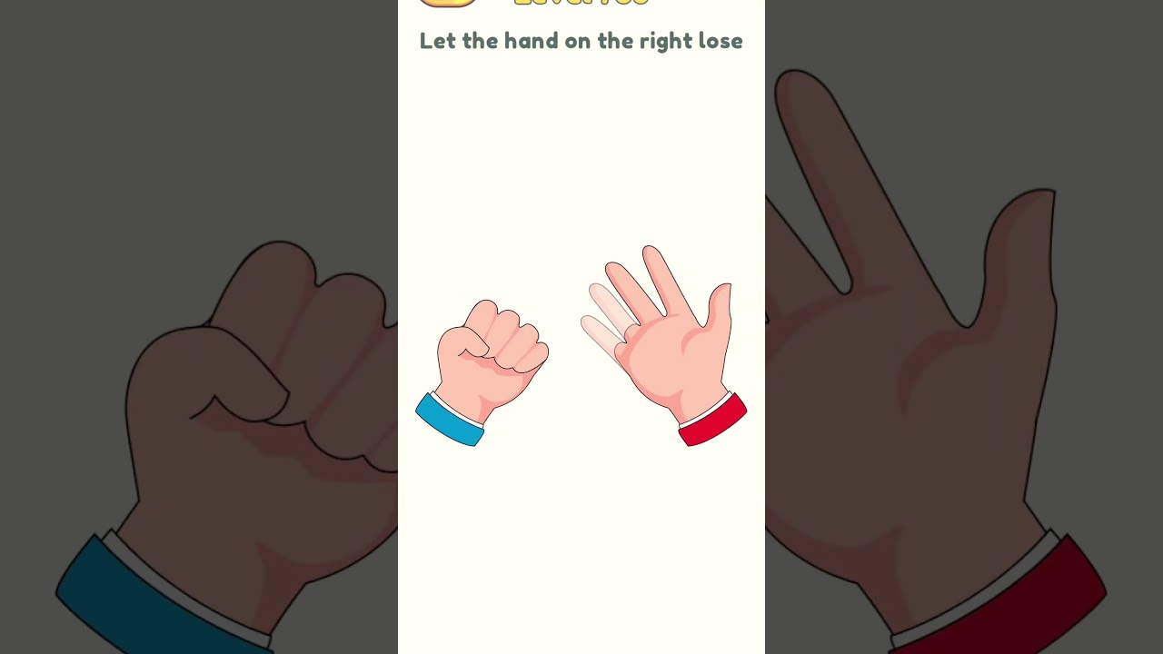 Let the hand on the right lose 