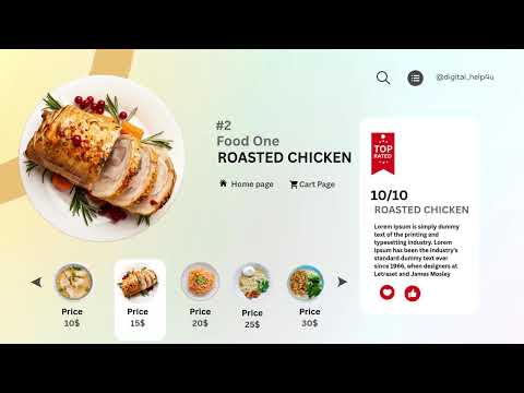 Animated Food Menu Design in Canva for Free