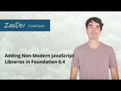 Adding Non-Modern JavaScript Libraries in Foundation 6.4