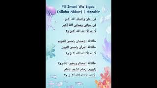 sholawat fii imani wa'fiqodi (Allah hu Akbar) sholawat terbaru AZ-ZAHIR