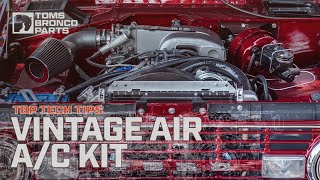 TOMS OFFROAD Tech Tips: Vintage Air A/C Kit in a Bronco w/HD Radiator & Stock Fan Mods