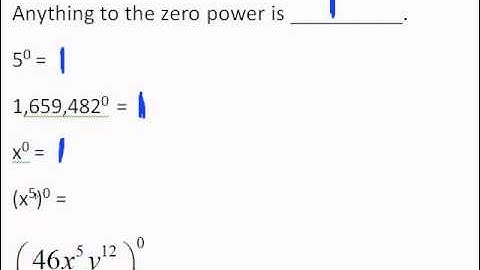 Zero and Negative Exponents a1 8 3