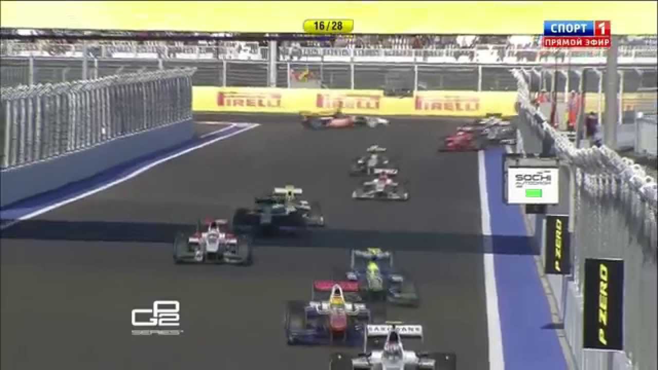 GP2 2014. Sochi Autodrom. Marco Sorensen and Daniel Abt Contact