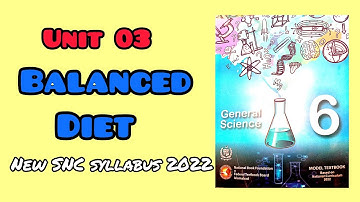 Science Class 6| Unit 03| Balanced diet| New SNC syllabus 2022