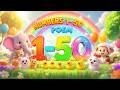 COUNTING NUMBER POEM 1 TO 50 _ANIMAL COUNTING (BRIGHT RHYMES_NURSARY RHYME _SONG FOR KDS)