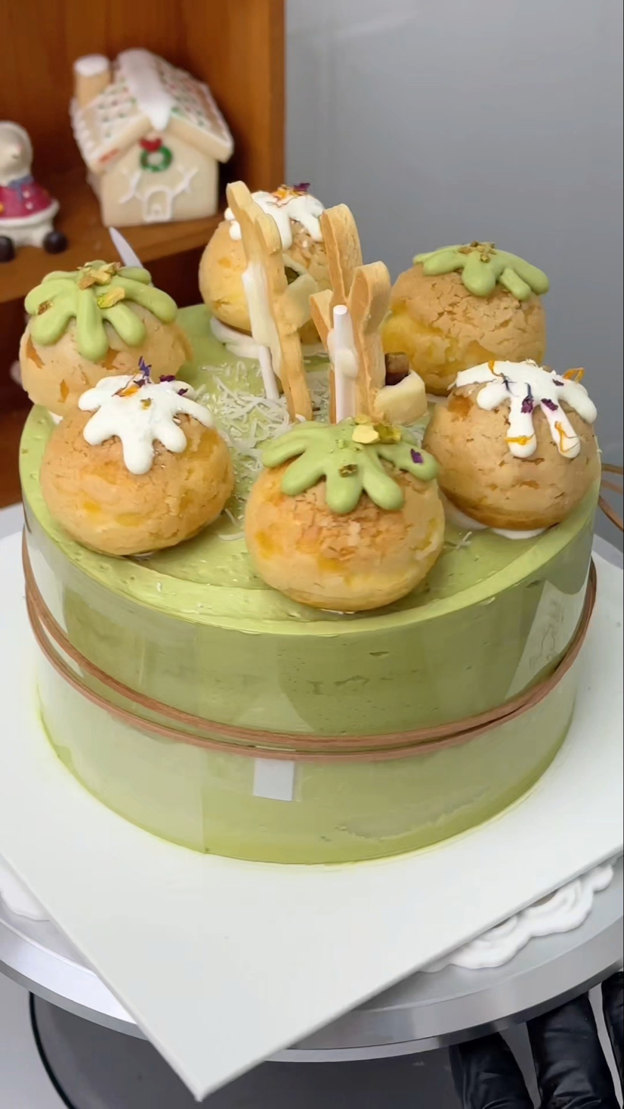 Immersive cake making | Pistachio cake tutorial  Who knows how delicious this one is? Follow #shorts
