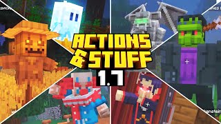 SAIU! ACTIONS & STUFF 1.7 UPDATE - NOVAS TAGS! MINECRAFT PE (BEDROCK)