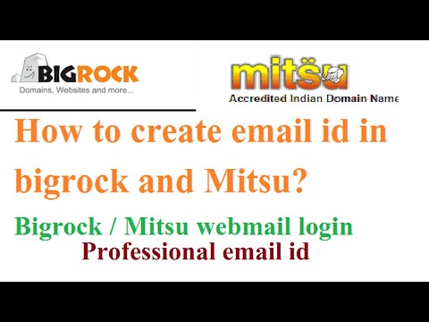 bigrock email setup | mitsu email setup | Bigrock webmail loging /How to create email id in bigrock?