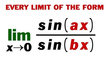 Every limit of the form sin(ax)/sin(bx) as x goes to 0 ,calculus
