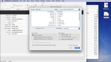 Importing Data in FileMaker
