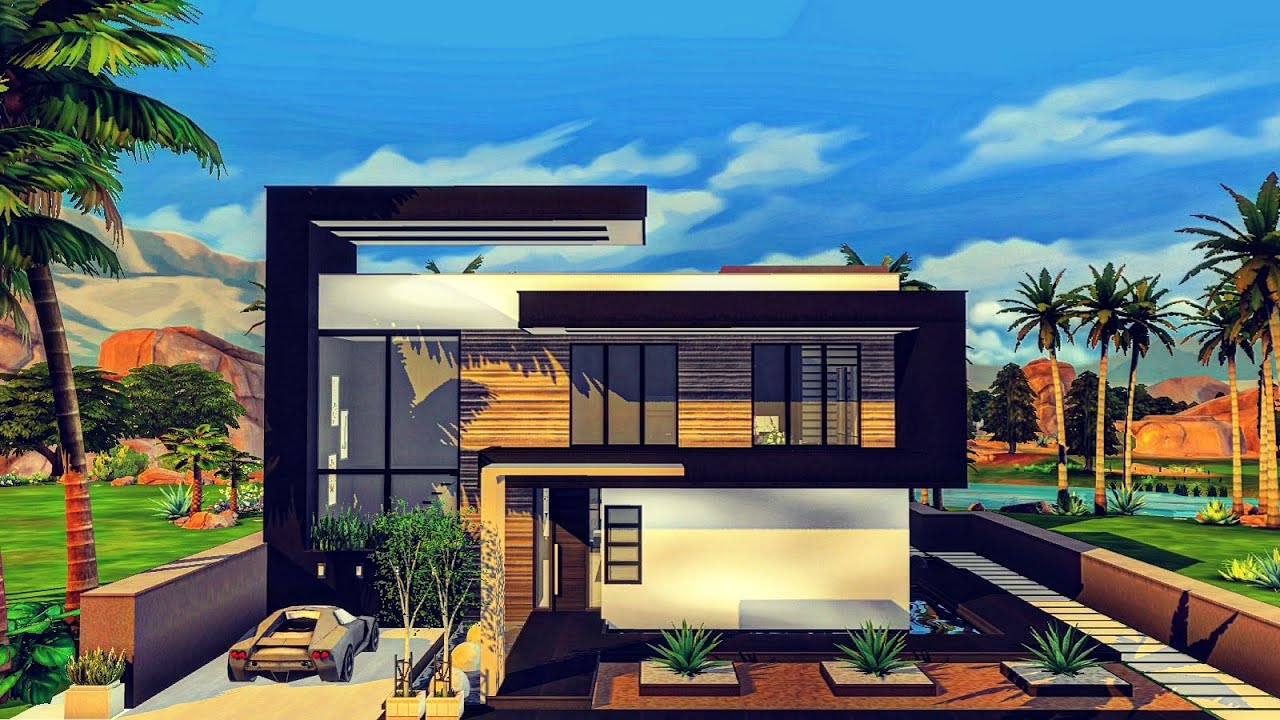 Modern Family House | NO CC | The Sims 4 Stop Motion Build - YouTube