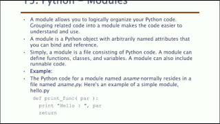 Lecture 9 - Py - U3 - Modules