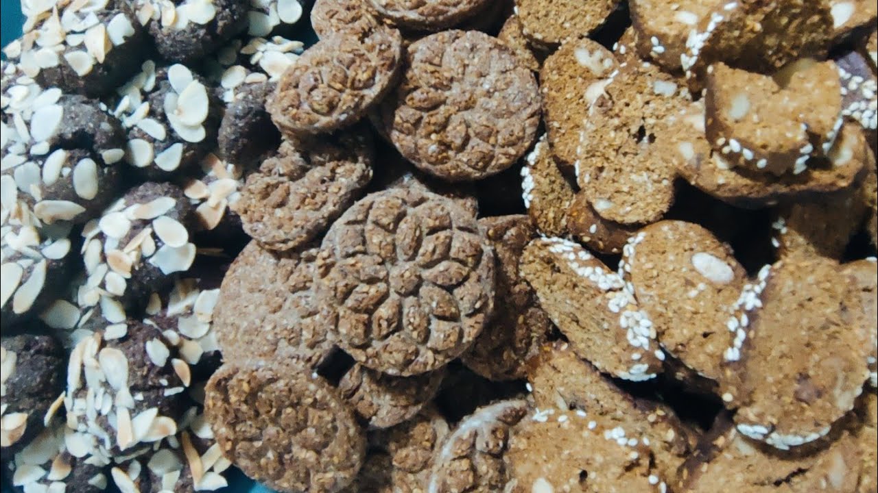 حلويات العيد صحية ثلاث اشكال بدون دقيق ابيض وبدون سكر سهرة التحضير