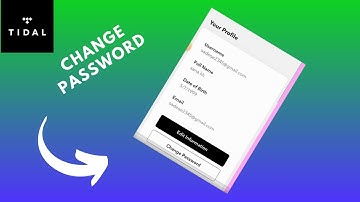 how to change password on tidal