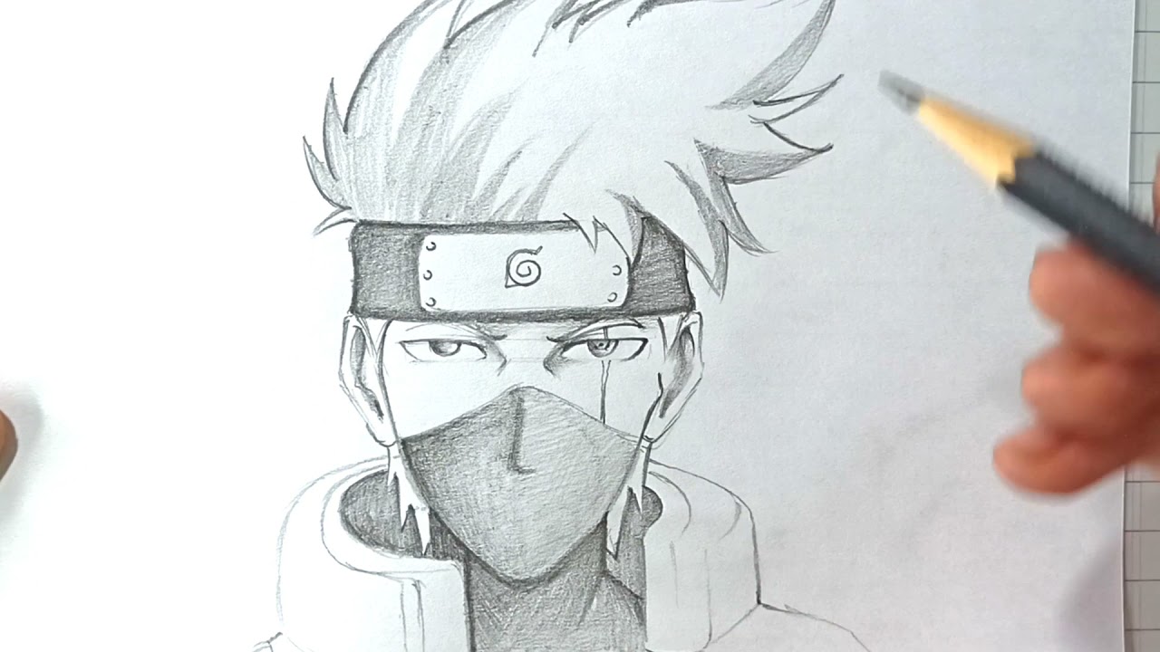 Drawing Simple Anime  How To Draw Kakashi Hatake  Naruto 355  Cong Dan  Art  YouTube