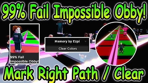 [WORKING] Roblox 99% Fail Impossible Obby! Script - Mark Right Path 2022