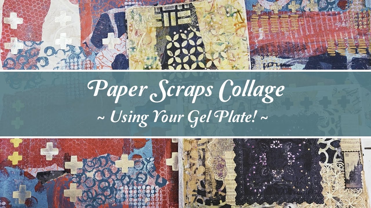 Scrap Paper Collage on the Gel Plate