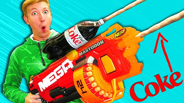 Nerf War: COKE NERF Modification - NERF MOD Challenge IRL 2018