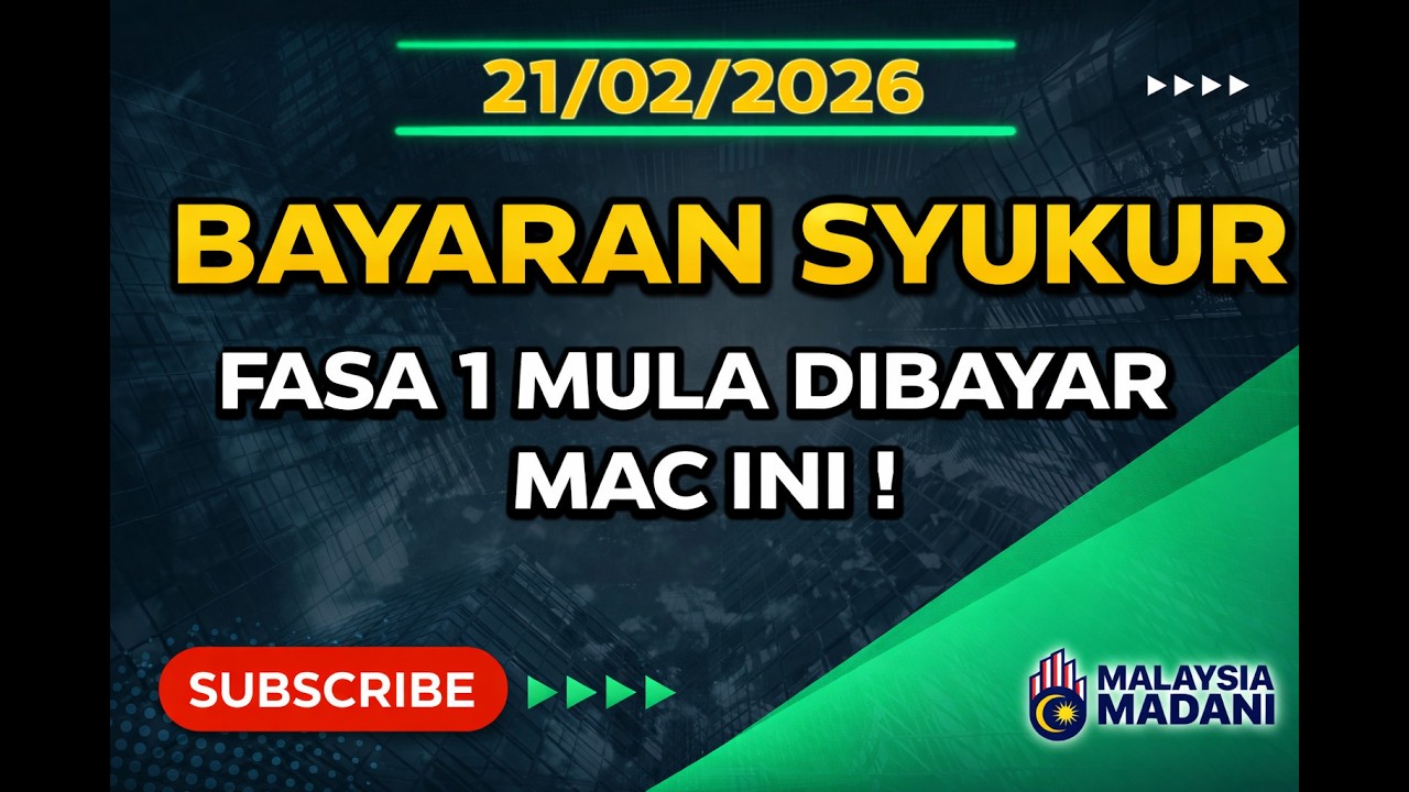 TERKINI: Bantuan SYUKUR Fasa 1 Dibayar Mac Ini, Cek Amaun Baru!