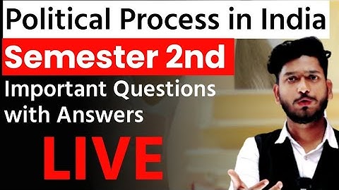 B.A Political Science (H) 2nd Semester Political Process in India Important Questions with Answers