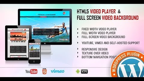 Video Player & FullScreen Video Background WP Plugin - Create a Video Player