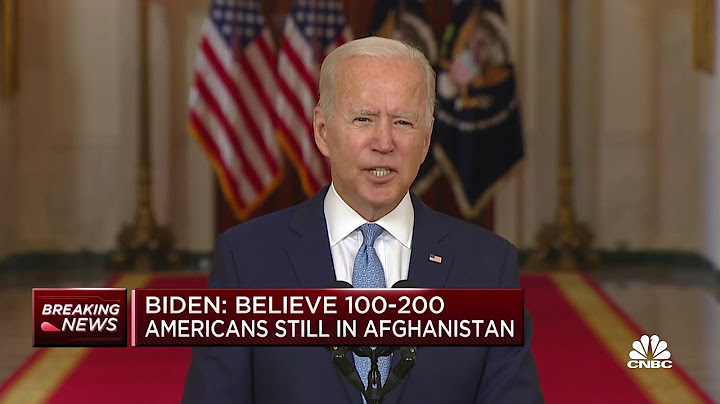 President Joe Biden: We thank countries who are welcoming Afghan refugees