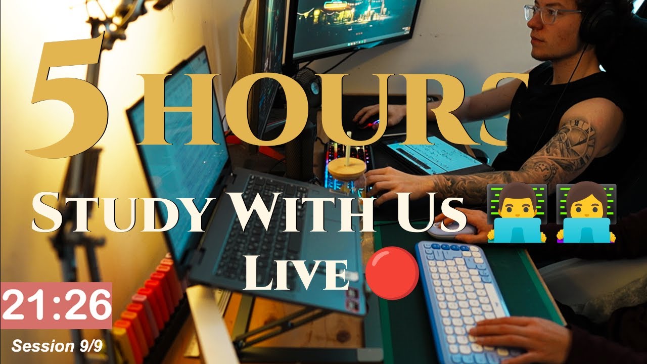 🔴 5-Hour LIVE STUDY WITH US| Silent Duo | Pomodoro 50/10 | Lofi Focus