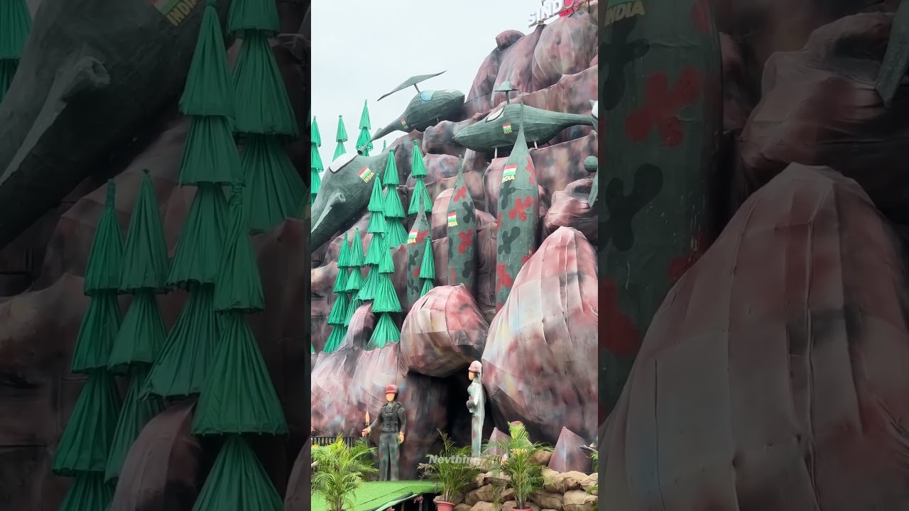 Operation Sindur Ganesh Pandal |अनोखा थीम वाला गणपति पंडाल #ganesh #bhilai #sector7 #ganeshchaturthi