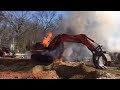 Excavator goes up in flames in Lakewood