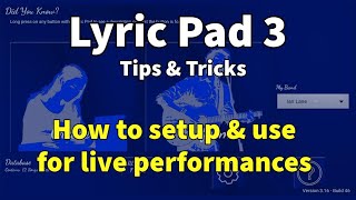 Enhance Your Stage Presence: A Complete Guide to Using Lyric Pad 3 in Live Shows screenshot 1