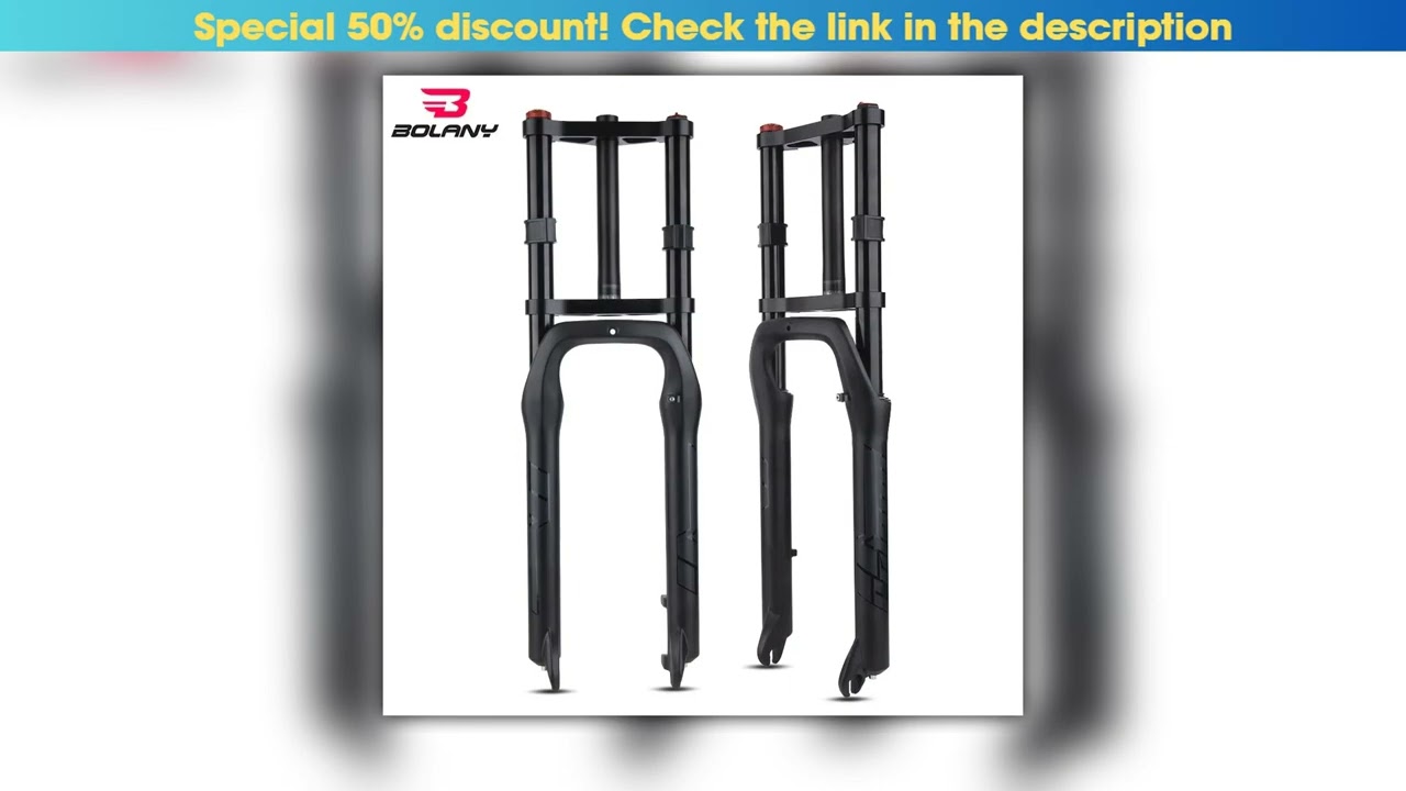 Bolany Double Shoulder Snow Fat Bike Fork 262040 Air MTB Bicycle Suspension 32mm Straight Tube