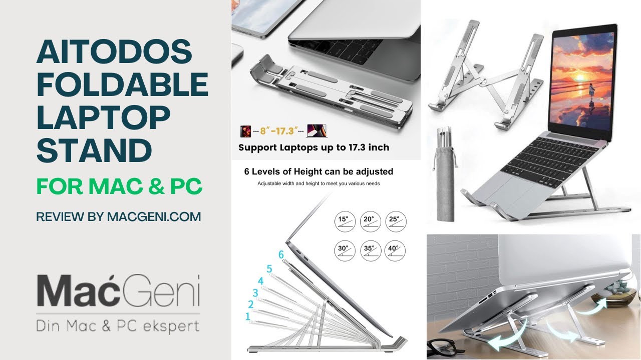 Review - Aitodos® Laptop Stand, Aluminum Alloy, Non-Slip, Foldable Portable Stand, Ventilation +more
