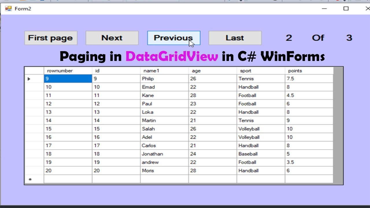 C# DataGridView Paging | WinForms Pagination Step-by-Step (With Source ...