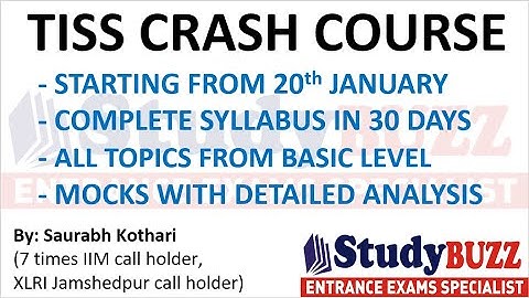 TISS last crash course starting from 20 Jan: Complete syllabus, 30 days batch, daily videos & tests