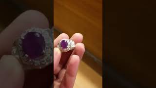 ruby stone | beautiful ring with Italian silver #ruby #gemstones #shortvideo Net Worth