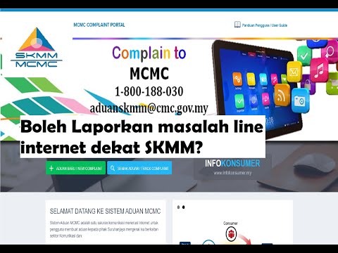 Cara buat report masalah line internet dekat MCMC..