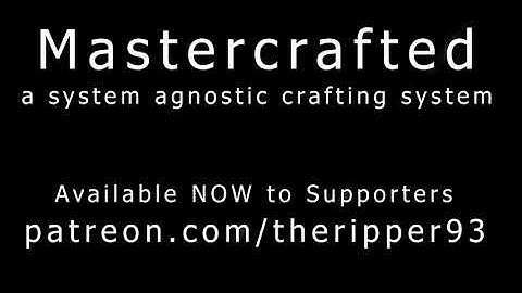 Mastercrafted - a system agnostic crafting system - Foundry VTT