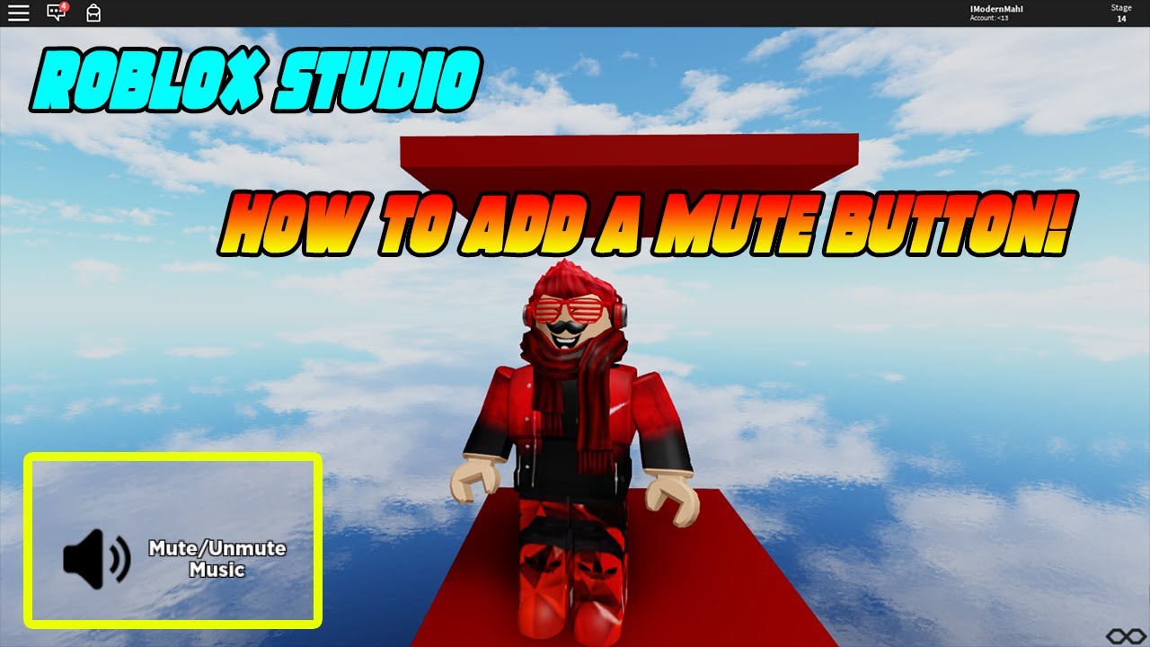 Roblox Studio How To Make A Mute Button Youtube - how to mute roblox music